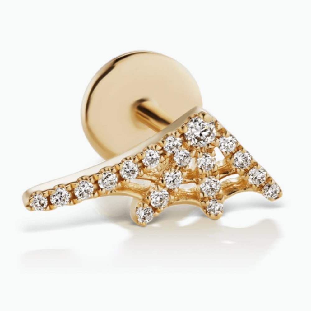 Maria Tash Diamond Web Stud Earring
